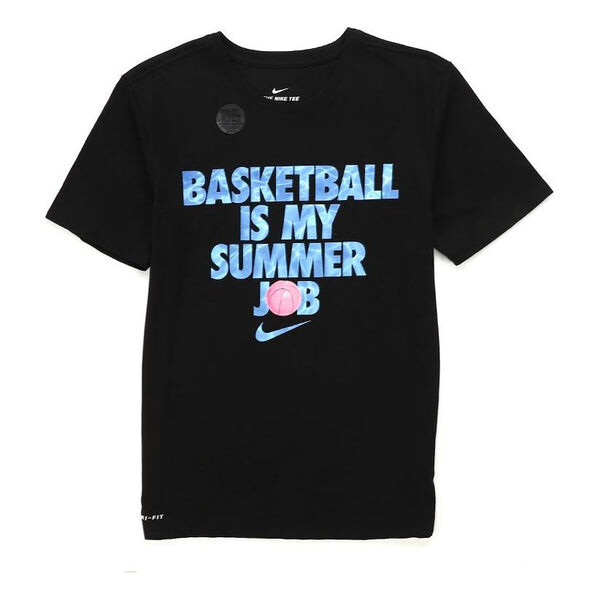 

Футболка dri-fit summer job basketball tee men black Nike, черный