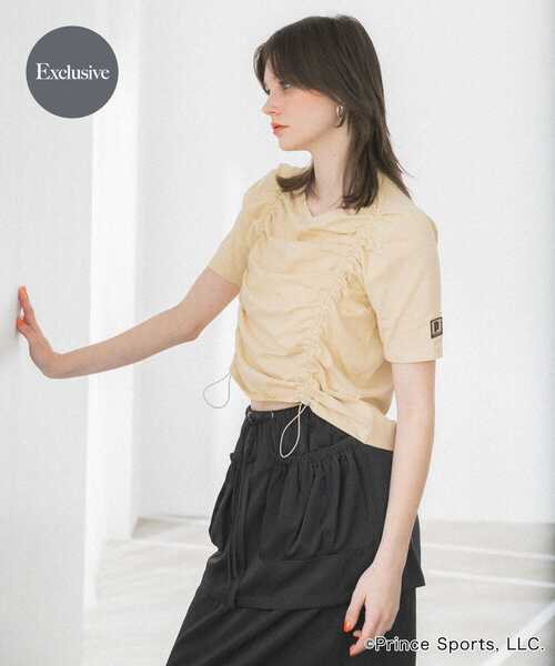 

Топ с завязками, изготовленный на заказ SENSE OF PLACE by URBAN RESEARCH, бежевый