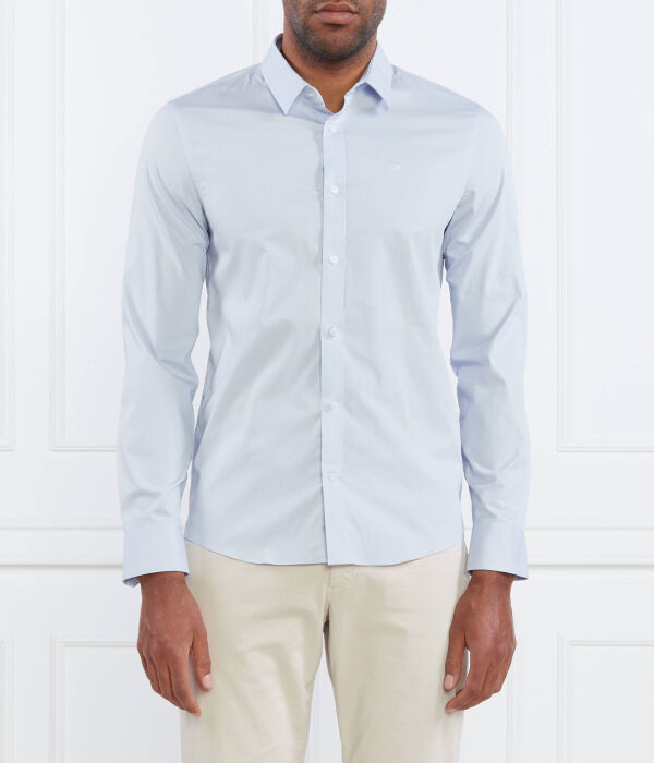 

Поплиновая рубашка Slim fit Calvin Klein, синий