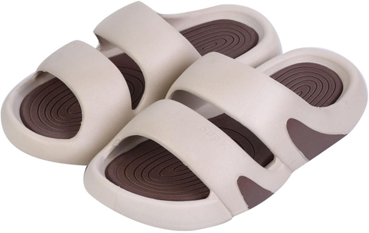 

WIRETRAN Сандалии «Облако» унисекс для сада и пляжа, толстая подошва, мягкие нескользящие тапочки на платформе, быстросохнущие, для душа и ванной комнаты, для женщин и мужчин, F-coffee