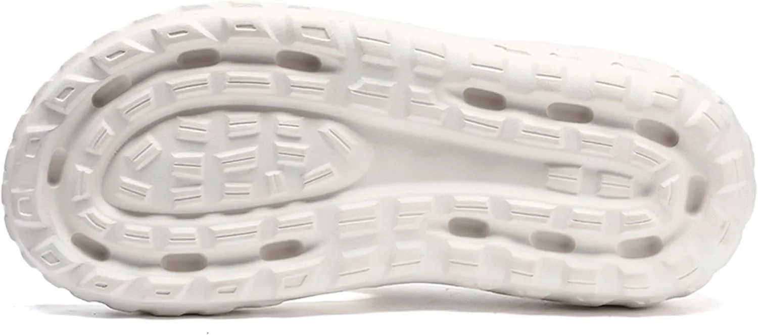 

Унисекс модные шлепанцы с толстой подошвой, женские легкие удобные шлепанцы с противоскользящей подошвой, шлепанцы с дизайном в виде шины, мужские шлепанцы, пляжные шлепанцы Vtiao, белый