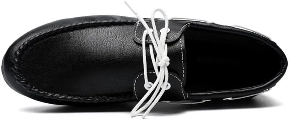 Лоферы из кожзама мужские, Pu Leather Slip On Loafers, черный UOPYNE — фото 4