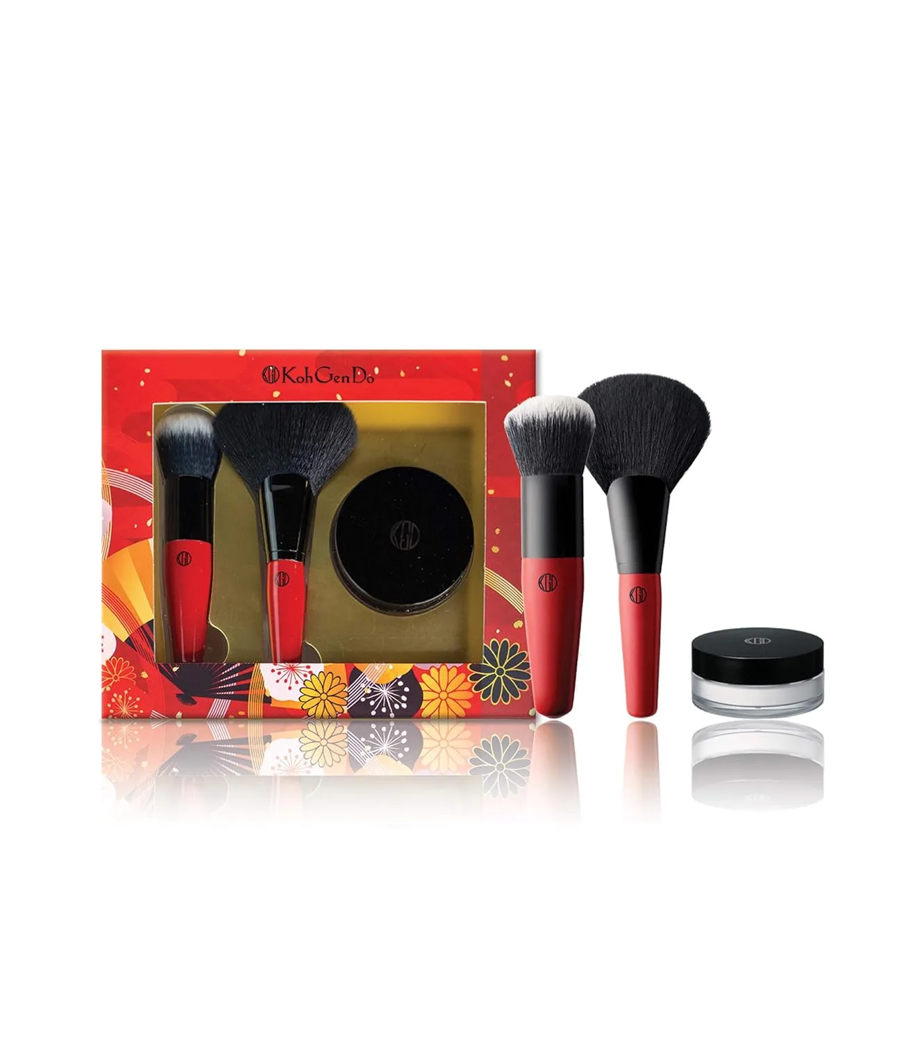 Koh Gen Do Perfect Finish (кисть для растушевки и веерная кисть, пудра для лица), 1 унция., Neutral