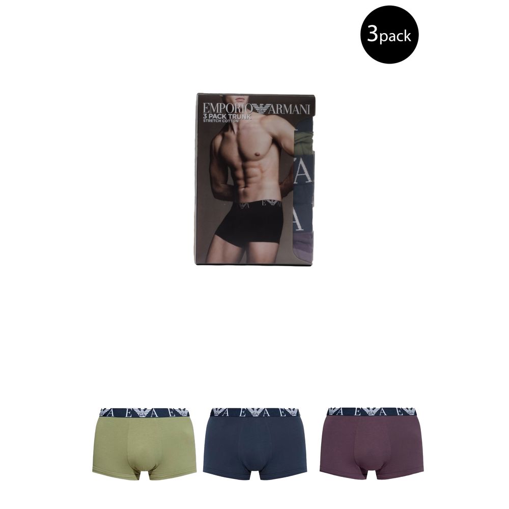 

Синее хлопковое нижнее белье Emporio armani underwear