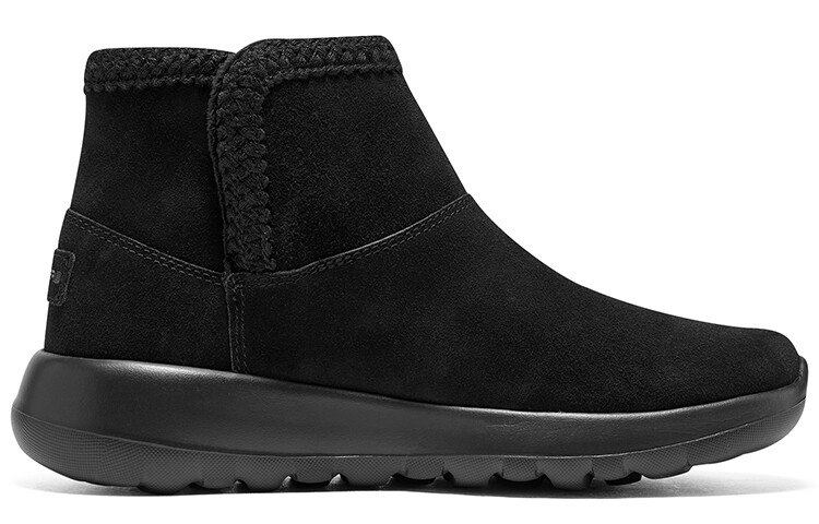 Зимние ботинки женские Skechers на плоской подошве, черный — фото 2
