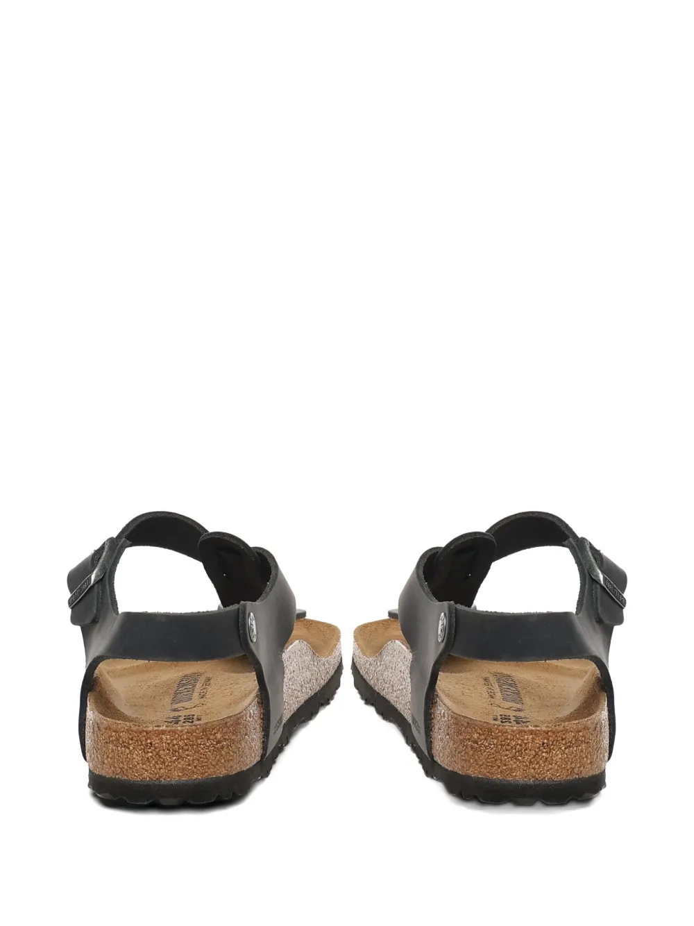 Сандалии с кожаными пряжками BIRKENSTOCK, черный — фото 4