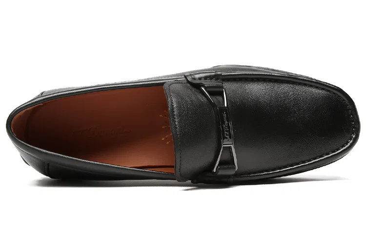 Лоферы кожаные S.T.Dupont Black — фото 4