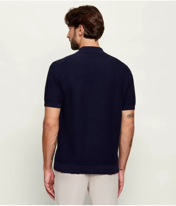 Полюс straight fit Lacoste, темно-синий — фото 3