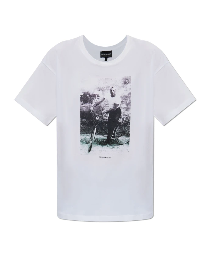 

Футболка с принтом Emporio Armani, белый