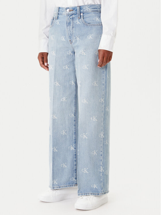 

Джинсы wide leg LV047C785G Calvin Klein Jeans, синий