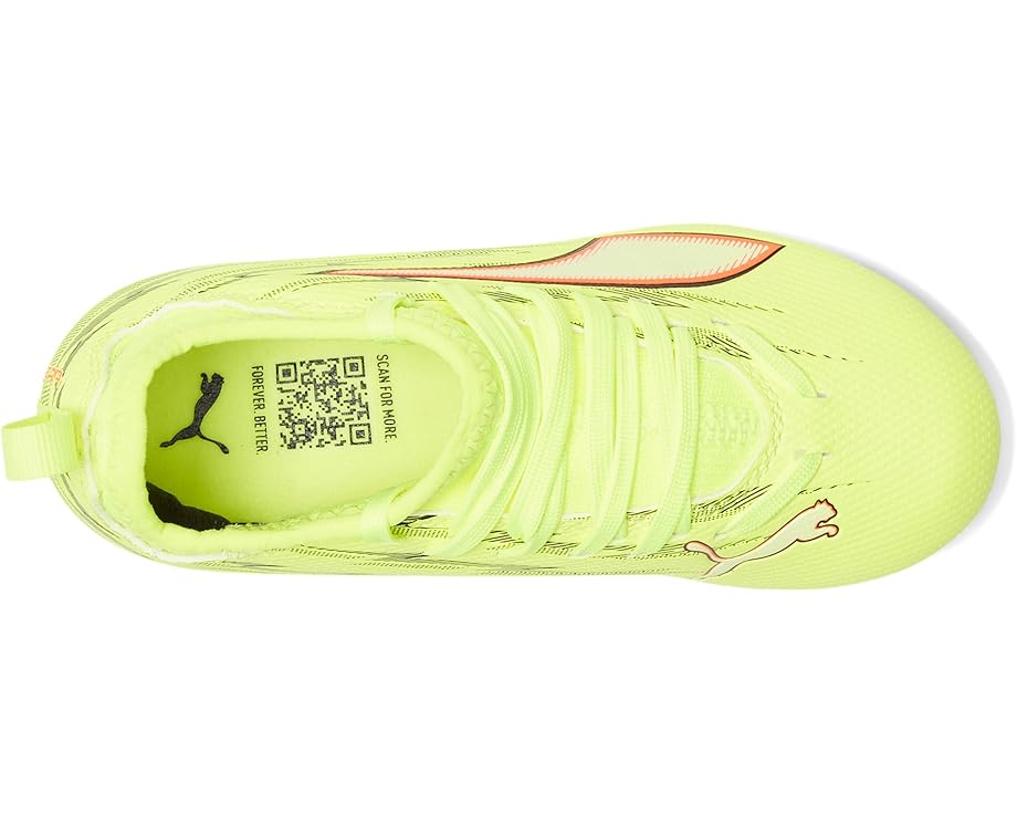 Детские бутсы Puma Ultra 6 Match Firm/Artificial Ground (маленькие дети/дети постарше) PUMA Kids, Yellow Alert/Black/Glowing Red/Lime Squeeze — фото 2