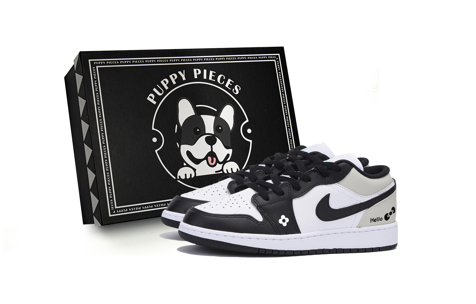 

Jordan Баскетбольные кроссовки Air 1 Low Top Vintage, мужские, черно-белые