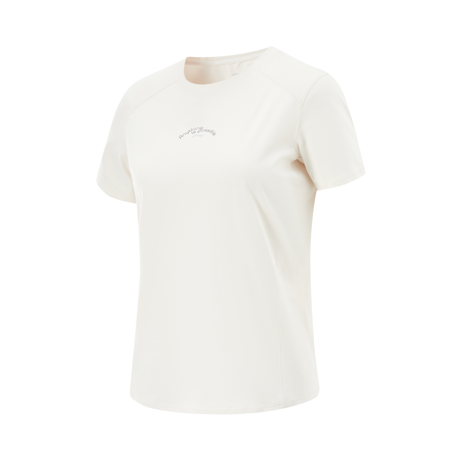 

LINING Футболка Fitness Series женская ivory, Бежевый, LINING Футболка Fitness Series женская ivory