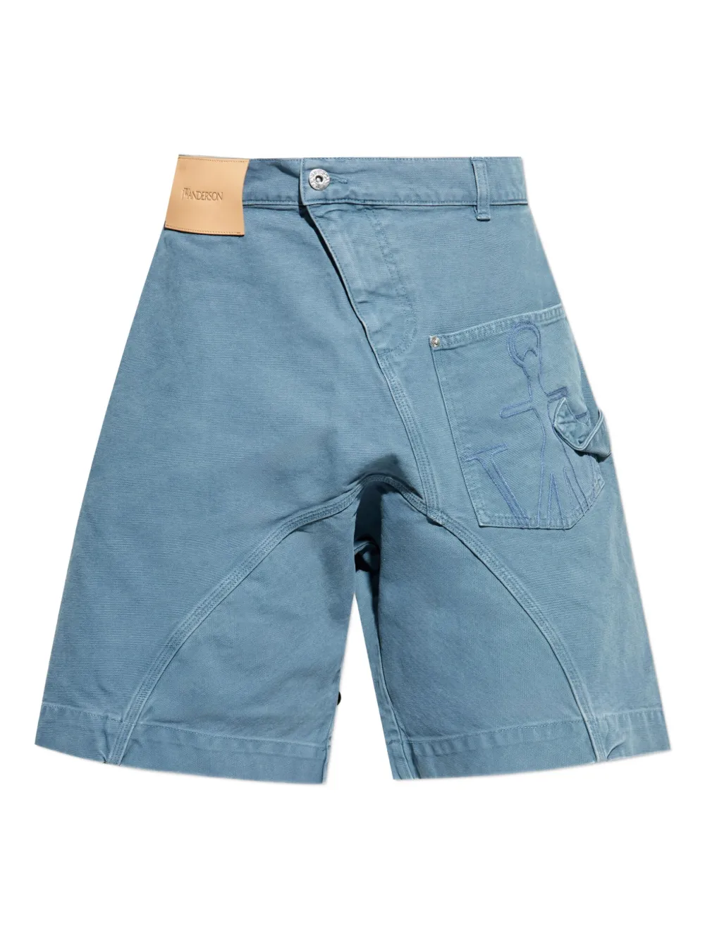 

Джинсовые шорты Twisted Workwear с нашивкой Jw Anderson, синий