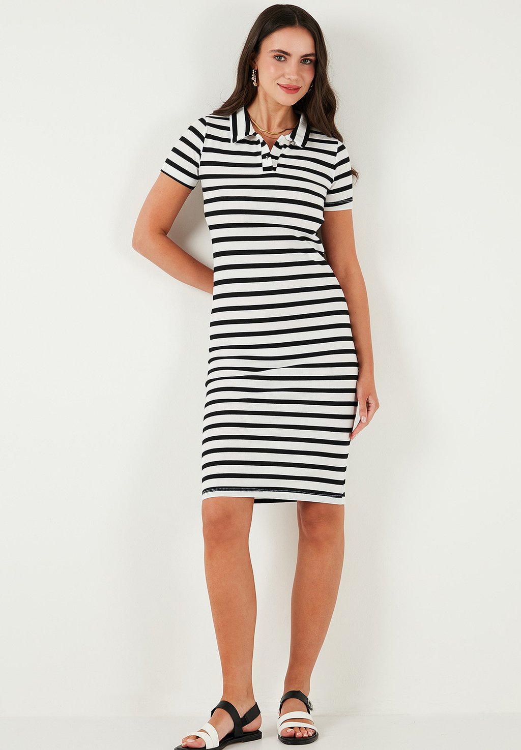 

Платье из джерси SLIM FIT - Shift dress LELA, белый