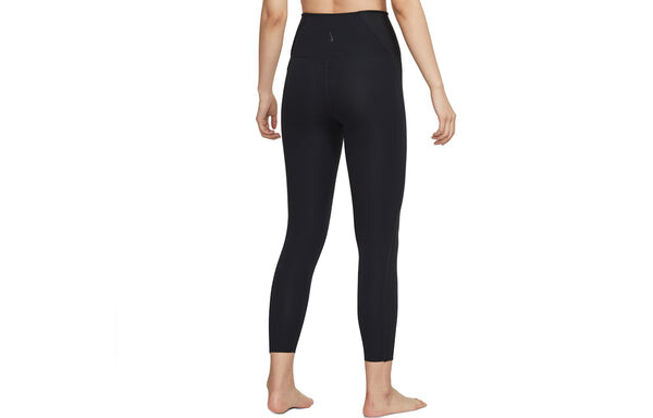 Брюки dri-fit infinalon 7/8 training sports quick dry high waist gym pants/trousers/joggers black Nike, черный — фото 2