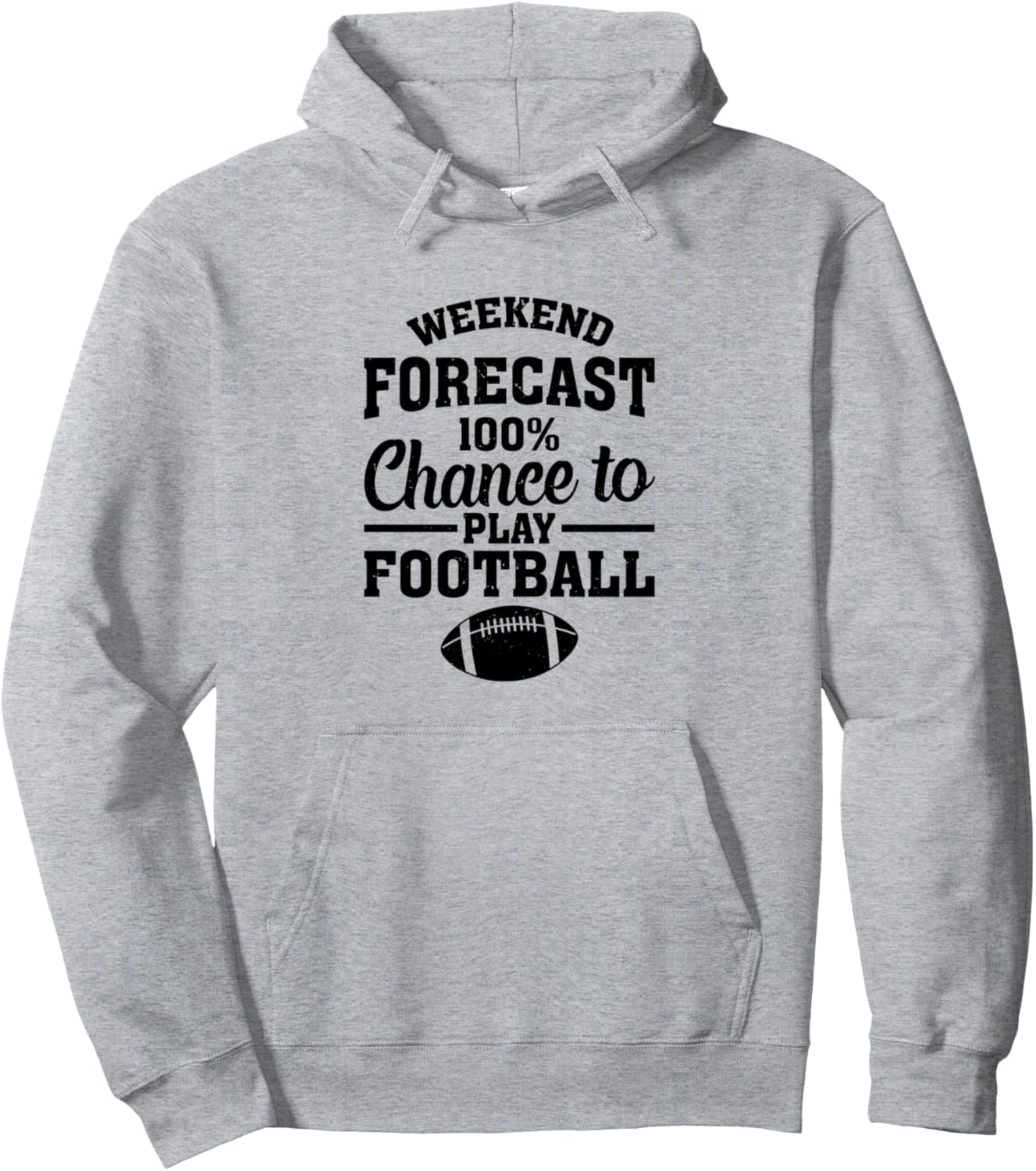 

Футбольная толстовка с 100% вероятностью прогноза на выходные Funny Football Quotes American Football Game, серый