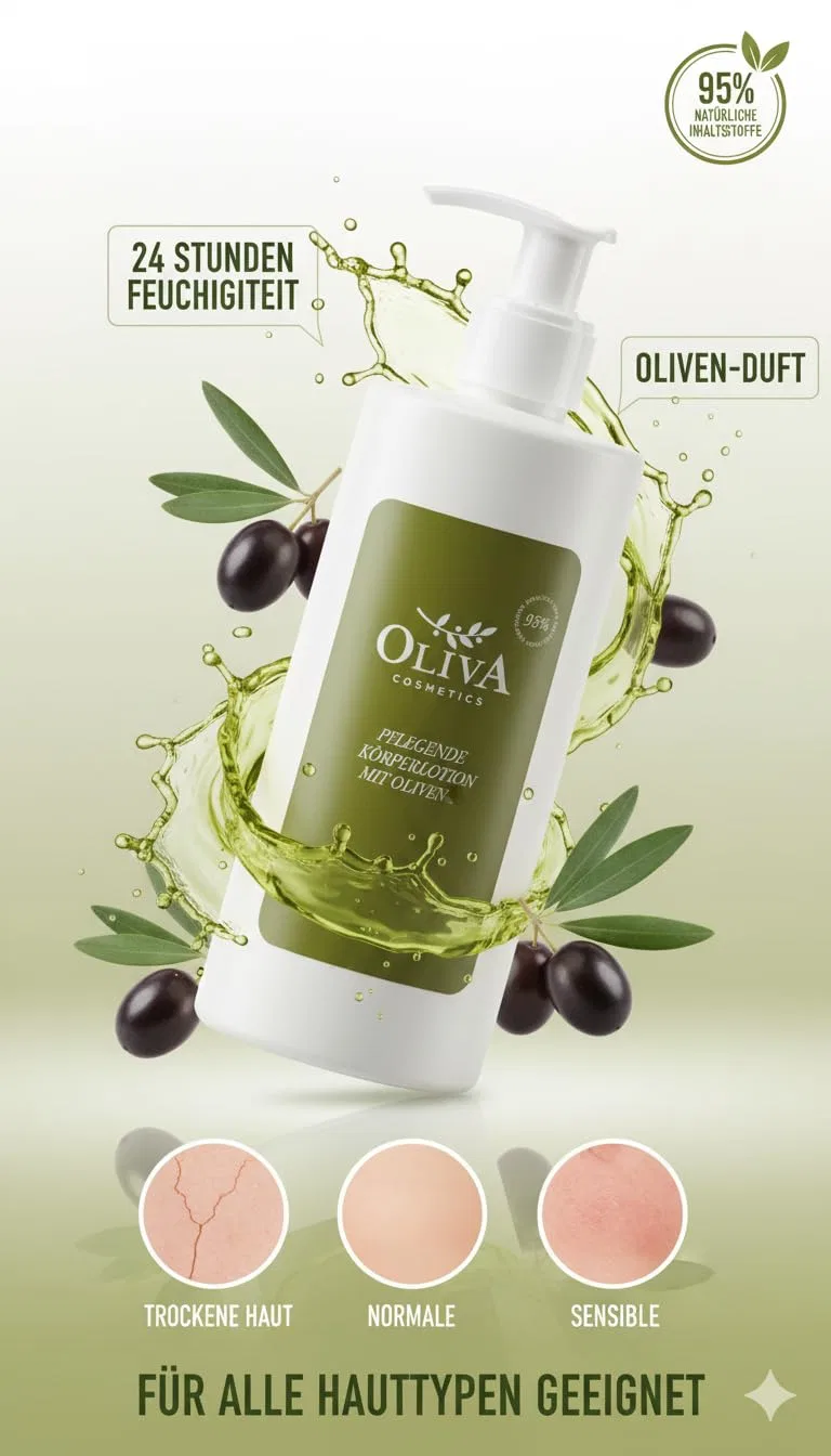 Питательный лосьон для тела Oliva с оливковым маслом, 400 мл Generisch — фото 3