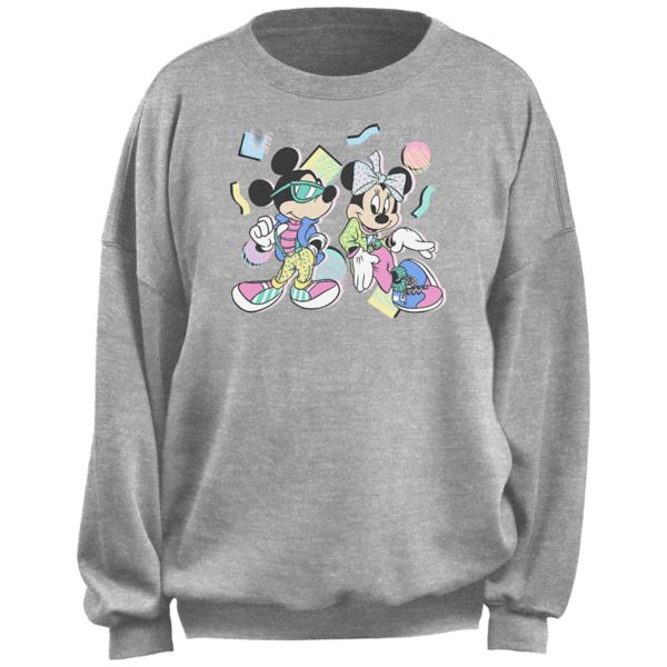 

Микки Маус и Минни в стиле 80-х, флисовая толстовка для подростков Disney, серый