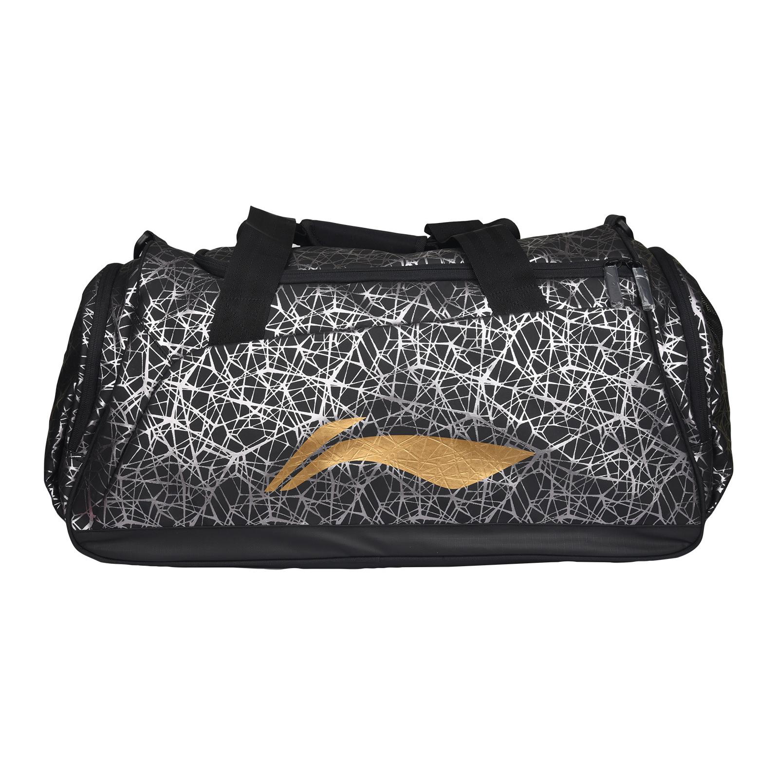 

LINING Кожаная дорожная сумка унисекс красно-черная, Black