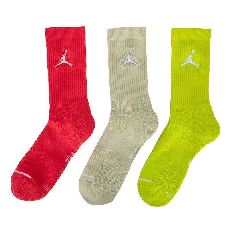 

Носки Air Jordan Everyday Max Crew Sports Socks 'Red Olive Green Grey', серый