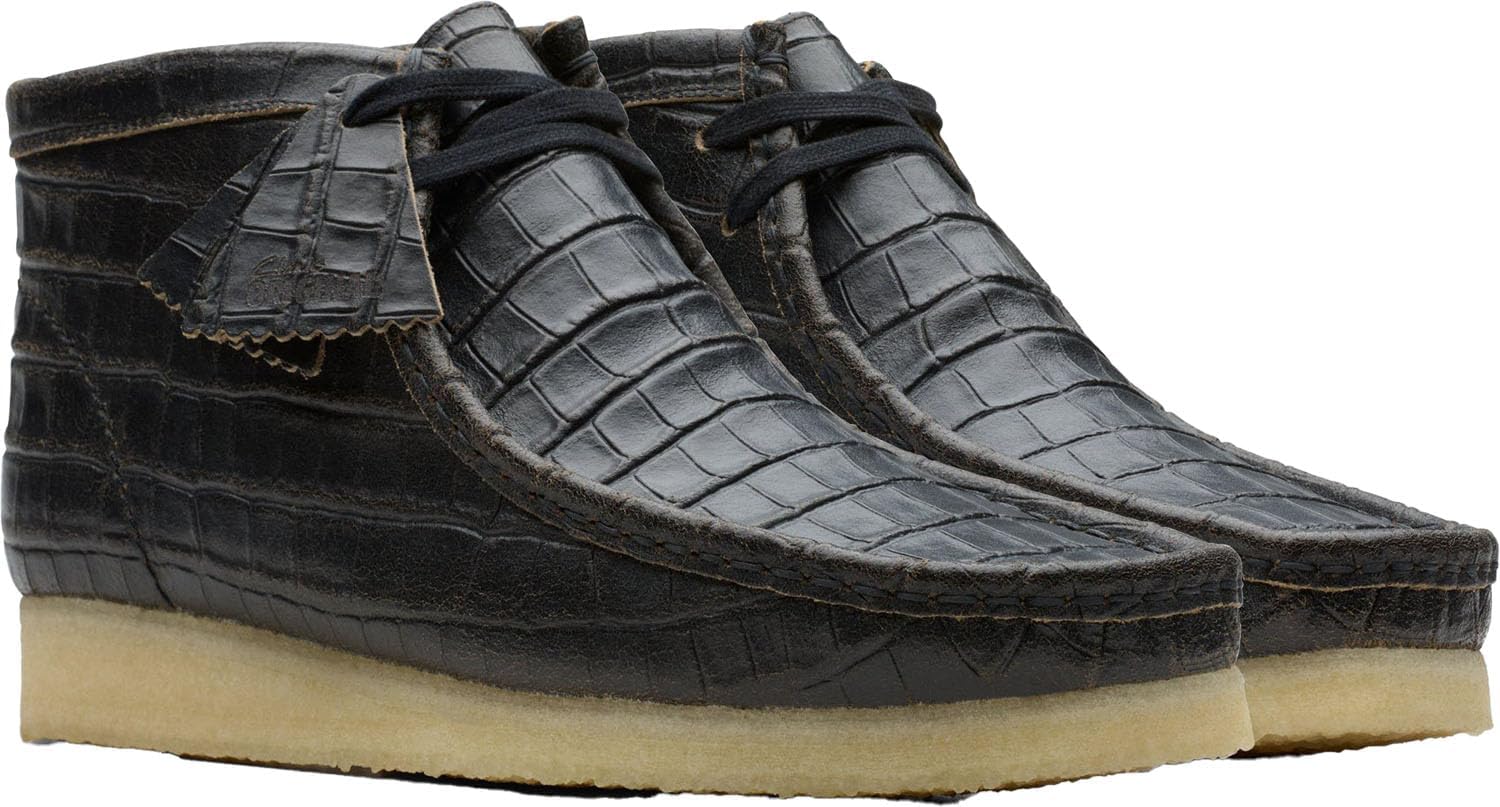 Мужские ботинки Clarks Wallabee Chukka, черный — фото 4