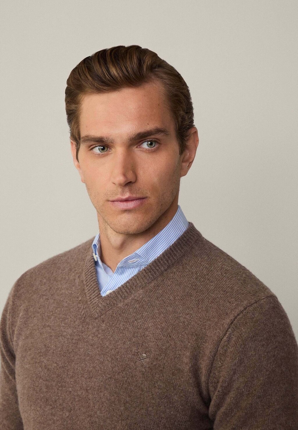 

Джемпер V NECK Hackett London, бежевый