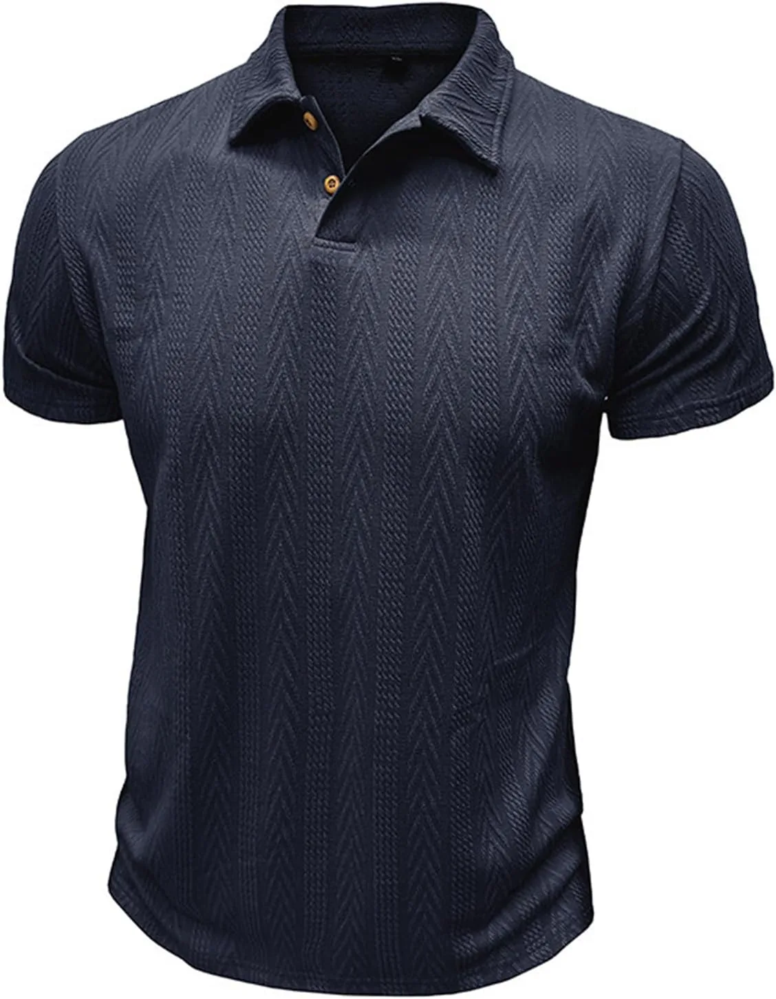 

Мужская текстурированная поло с 2 пуговицами и коротким рукавом Easyoyo