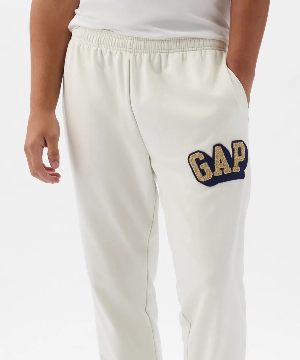 Джоггеры с логотипом GAP1969, хлопок, полиэстер, белый