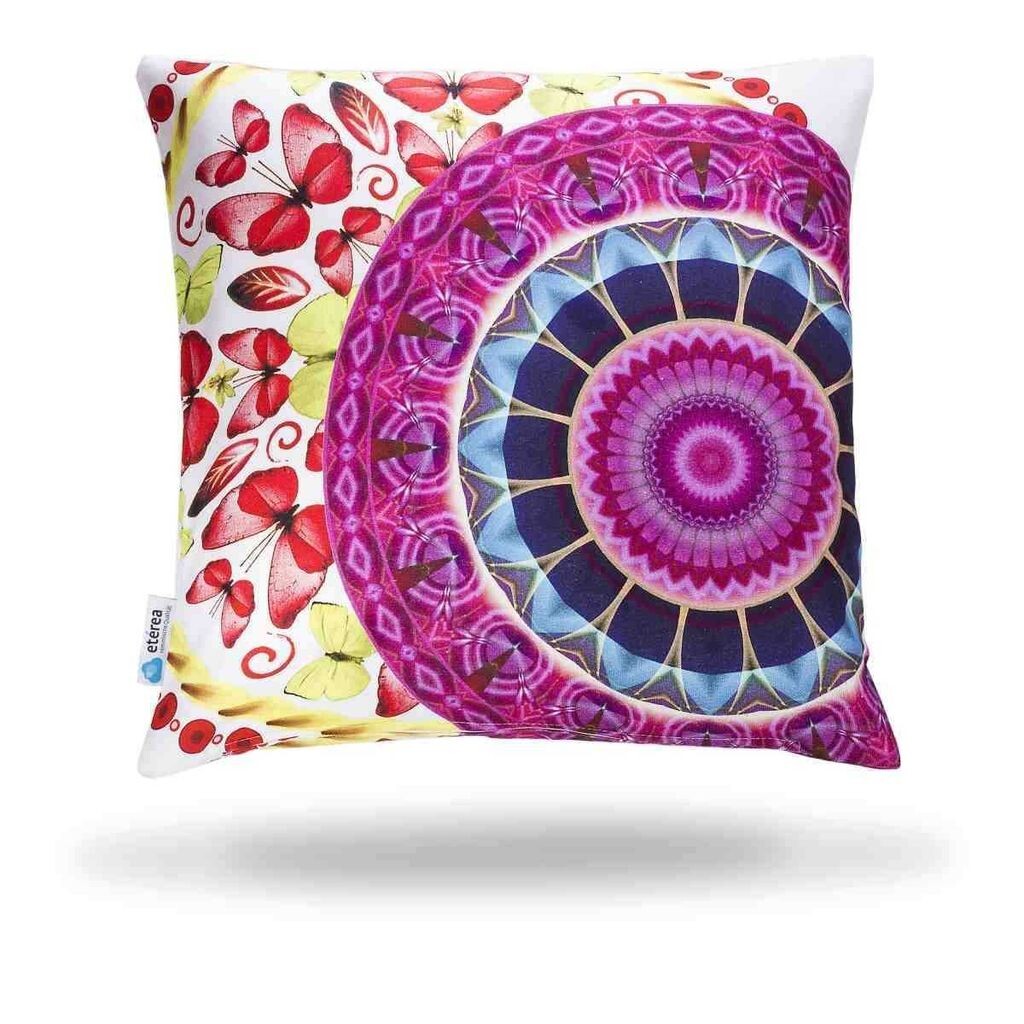 

Декоративная подушка из хлопка etérea mandala Purple 40 x 40 см - декоративный чехол без наполнения подушки - стандартный чехол для дивана, гостиной, спальни - принт с обеих сторон и молния Etérea Himmlische Qualität, фиолетовый