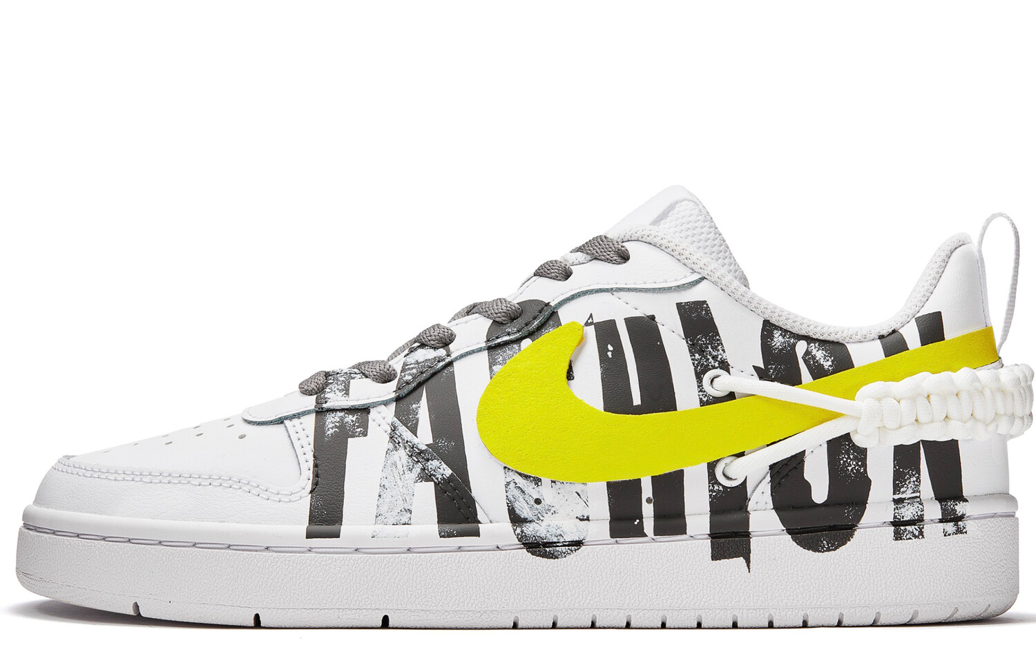 

Кроссовки Nike Court Borough Skateboarding Shoes Women's Low-top Black/white/yellow, белый/черный