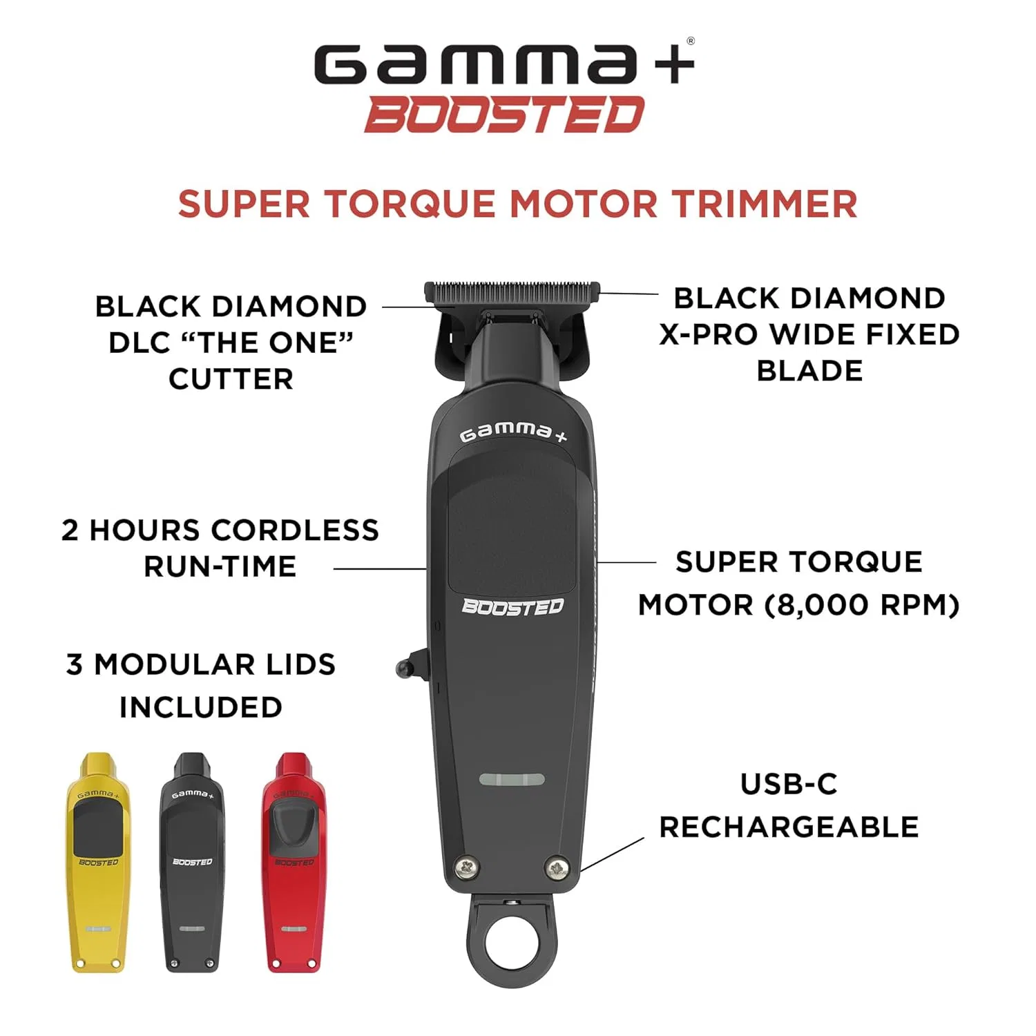Профессиональный модульный триммер для волос «Boosted» от GAMMA+ Gamma+ — фото 3
