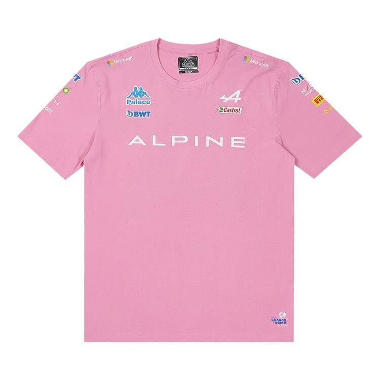 

Футболка Palace x Kappa For Alpine 'Pink', розовый