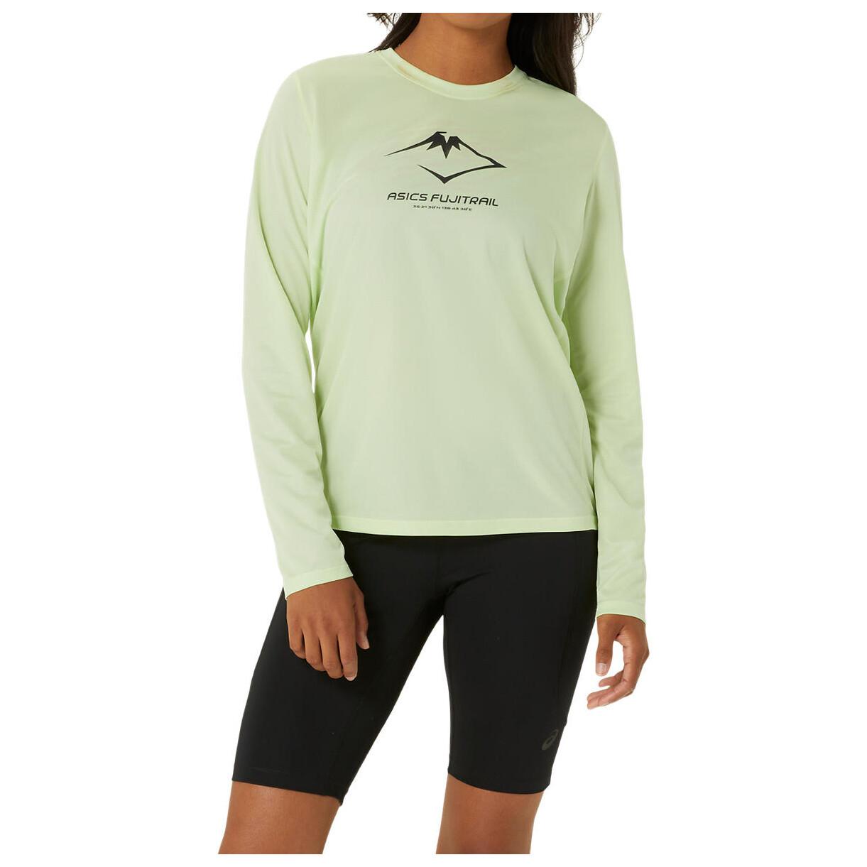 

Футболка для бега Asics Fujitrail Logo L/S Top, цвет Cool Matcha