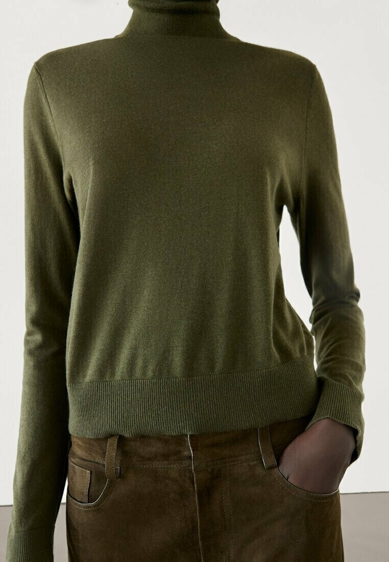 

Джемпер HIGH NECK Massimo Dutti, темно-зеленый