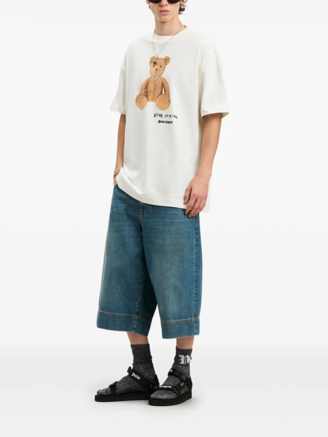 Palm Angels футболка Bear In Mind, белый — фото 2