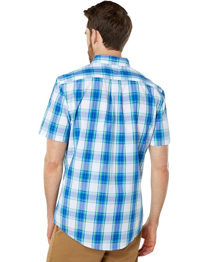 

Рубашка U.S. POLO ASSN. Short Sleeve Classic Fit Large Plaid Poplin Woven Shirt, цвет Blue Raft