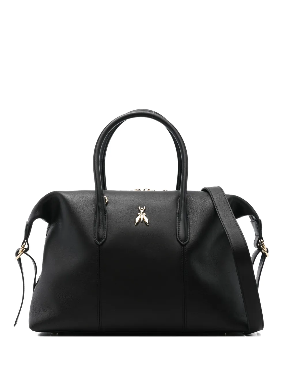 

Сумка на плечо с верхними ручками и нашивкой-логотипом Patrizia Pepe, черный