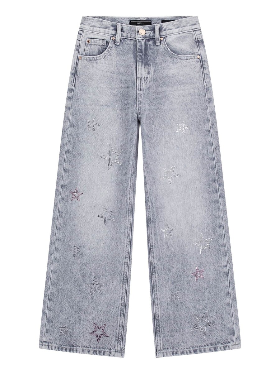 

Джинсы с широкими штанинами GUESS, серый деним