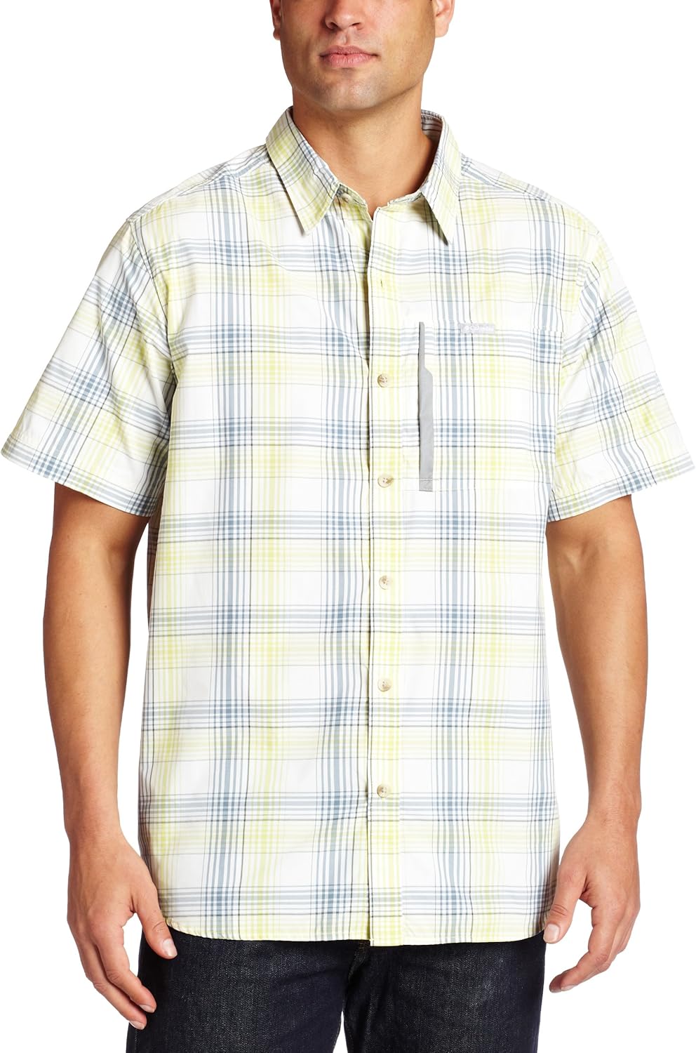 

Мужская рубашка Columbia Air Rappel II с коротким рукавом, тканые топы, Burst