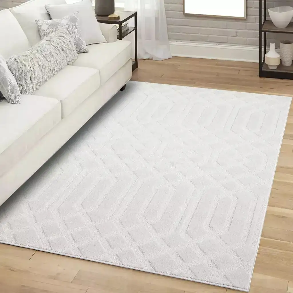 

Ковер Carpet City "FLAIR138", прямоугольный ковер с коротким ворсом, скандинавский стиль 160х230 см, цвет Creme