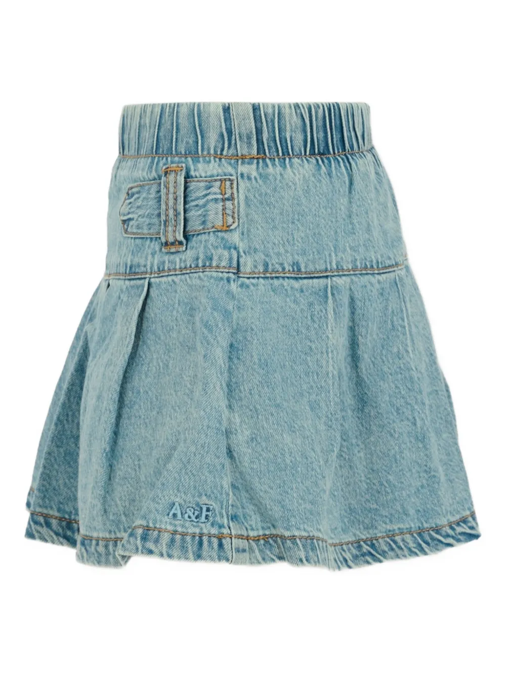 Плиссированная джинсовая юбка ABERCROMBIE FITCH KIDS, синий — фото 3