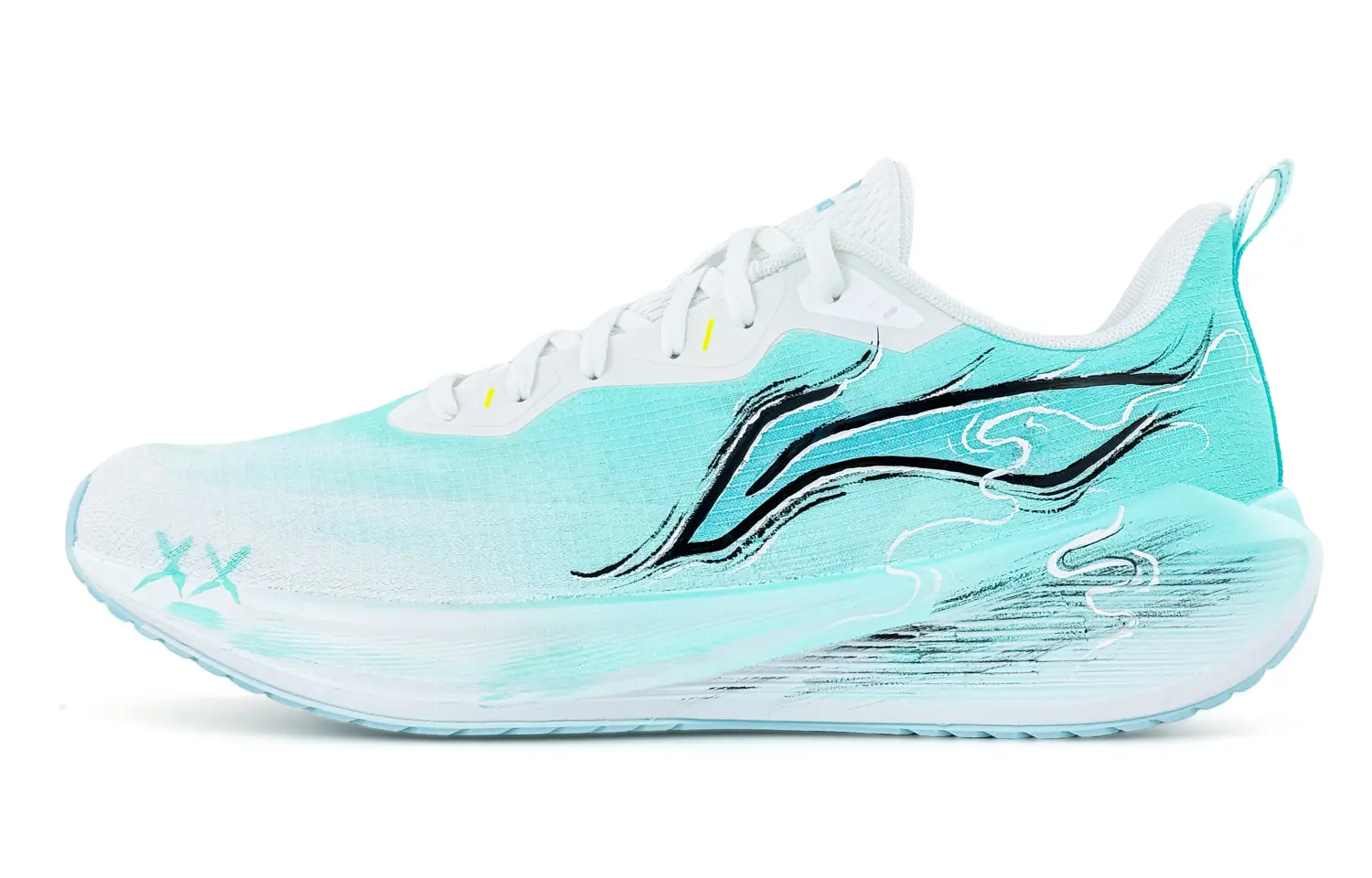 

Wuyue амортизирующие нескользящие дышащие низкие повседневные тренировочные кроссовки для бега на длинные дистанции мужские LINING, синий