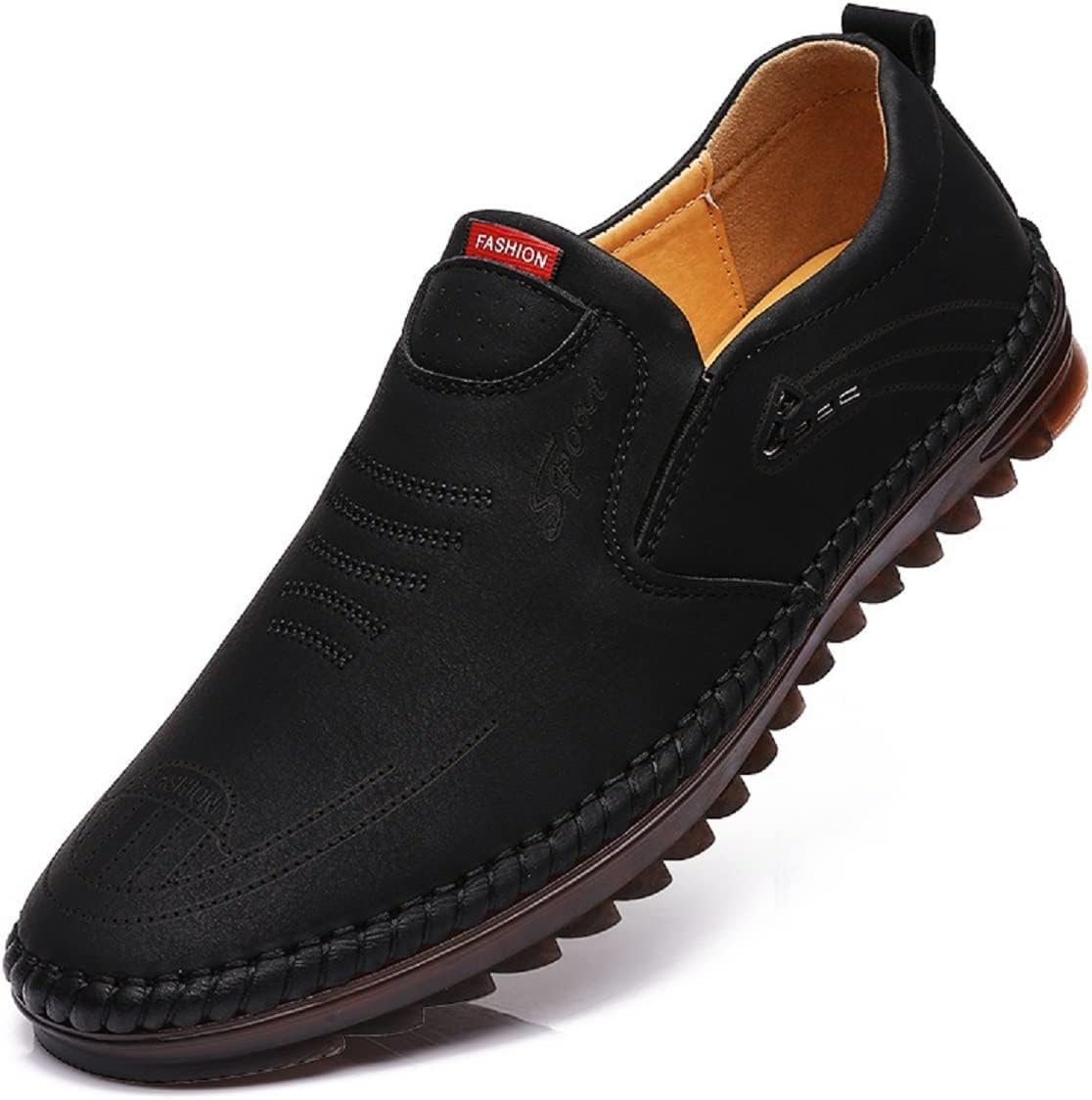 

Мужские лоферы TangDao, кожаные мокасины с удобной посадкой, пенни-лоферы, дышащие, легкие повседневные туфли и прогулок, черный