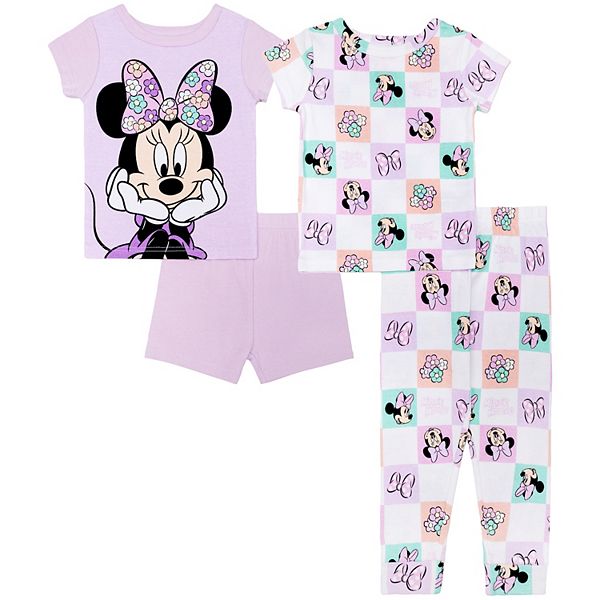 

Детский комплект пижамы Disney's Minnie Mouse "Minnie Flower" 4-pc Licensed Character