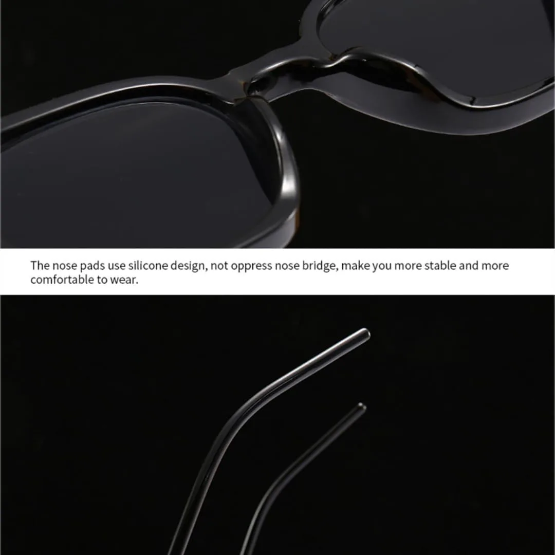 

Винтажные квадратные женские солнцезащитные очки в стиле панк с заклепками, солнцезащитные очки UV400 с градиентным переходом для мужчин UATXTAU, Tea Light Green