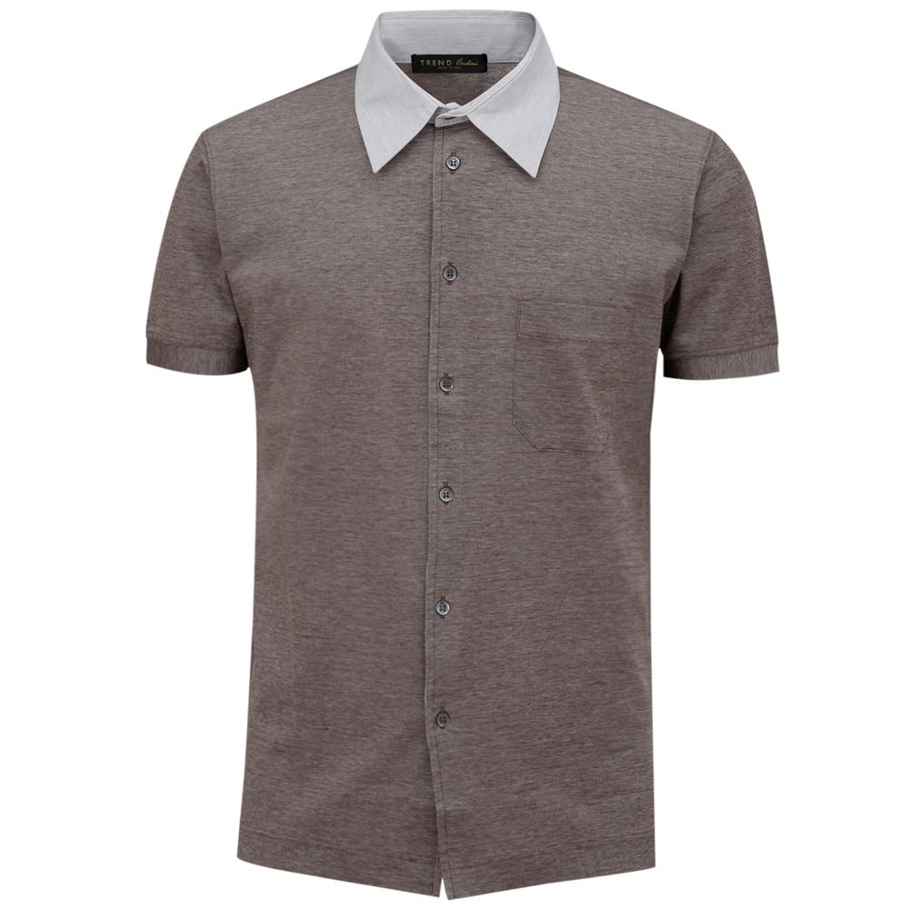 

Рубашка Bicolor Cotton Shortsleeve Corneliani, двухцветный