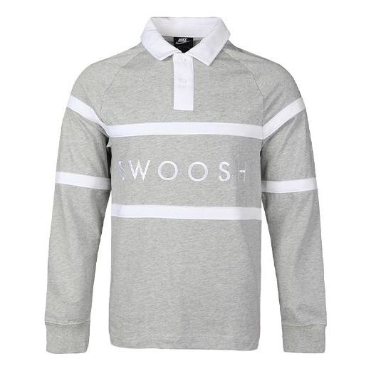

Футболка Nike As Sportswear Swoosh Rugby Polo 'Grey', серый