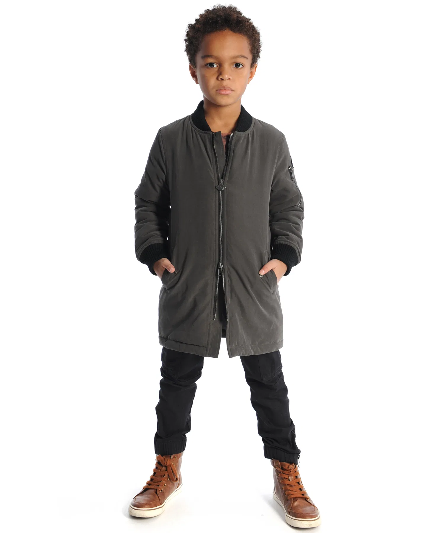 Миллитари-куртка APPAMAN OVIE FLIGHT JACKET, угольно-серый — фото 2