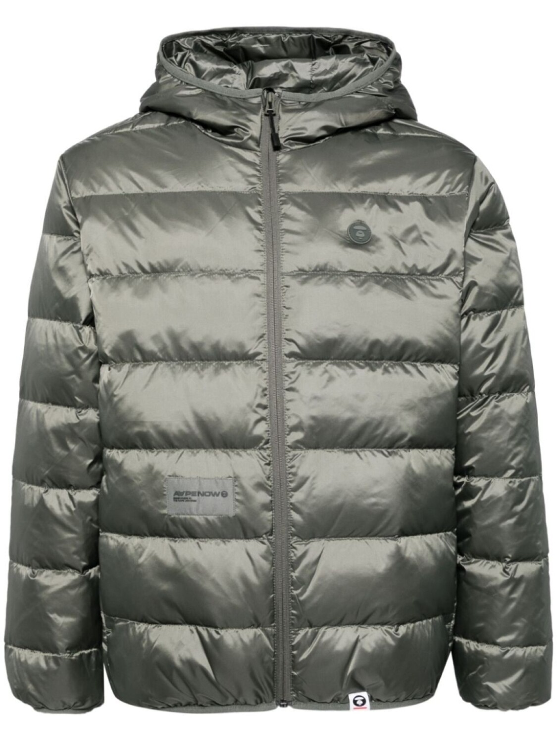 

AAPE BY *A BATHING APE пуховик с логотипом, зеленый